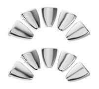 Hemobllo 10pcs Silver Metal Drum Claw Hooks for Bass Drum Zinc Alloy with Rubber to Improve Sound and Stability for Percussion Accessories