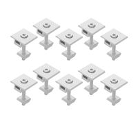 Hemobllo 10pcs Solar Panel Mid Clamps M8 Adjustable Mounting Brackets Made of Aluminum Alloy 6x4x3.6cm for Outdoor DIY Solar Panel Mounting Hardware with Optimal Angling