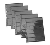 Hemobllo 10pcs Transparent PVC Stamp Collecting Album Pages with Row Double Sided Pockets Reusable Storage Holder for Stamps Coins Banknotes and Collectibles View Organizer for Collectors