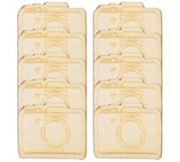 Hemobllo 10pcs Unfinished Wood Cutout Chips Wooden Slices Ornaments for DIY Crafts Projects, Smooth to Touch and Precise Cutout, for Teaching and Birthday Decorations