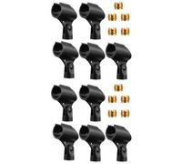 Hemobllo 10pcs Wireless Mic Clip Holder for Microphone Stands with Large Size Design and Pe Abs Material Suitable for Live Streaming and Audio Recording