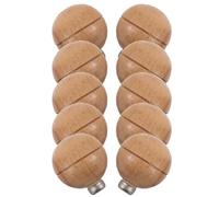 Hemobllo 10pcs Wood Carving Tool Handles with Metal Collar Ergonomic Wooden Graver File Handles Replacement Grip for Hand-Operated Wood Engraving and Craft