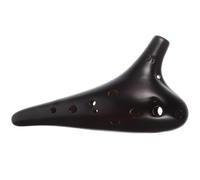 Hemobllo 12-hole Soprano Ocarina in C Key, Ceramic Musical Instrument for Beginners, Classical Pottery Wind Instrument for Practice and Learning