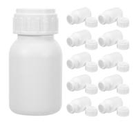 Hemobllo 12 pack Fluorinated Hdpe Lab Reagent Bottles 50ml Chemical Storage Bottles with Screw Cap Wide Mouth Sample Vials for Solvent Handling Leakproof Transport