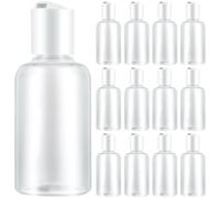 Hemobllo 12 Pack Travel Bottles for Toiletries 75ml, Clear Empty Plastic Bottles with Press Cap, Leak Proof Refillable Travel Containers for Liquids Shampoo, Flight Airport Cabin Approved