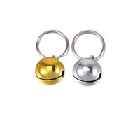 Hemobllo 12 Pcs Pet Small Bells for Collar, Metal Golden and Silver Loose Beads with Excellent Jingle Sound, Easy to Clip onto Cat and Dog Collars, for Christmas Party and DIY Crafts