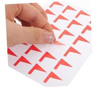 Hemobllo 12 Sheets Red Flag Shaped Marking Label Stickers Adhesive Small Decorative Stickers for Map Planning and Home Organization Residue Easy Peel Off