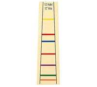 Hemobllo 12" Viola Fingerboard Sticker Fret Label Marker, Light Yellow Finger Guide for Beginners, Single Sheet Practice Accessory for Learning Viola Playing