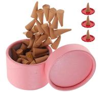 Hemobllo 120pcs Mixed Scented Incense Waterfall Cones with 3 Cone Holders Natural Aroma Incense for Meditation, Yoga, Home Air Purification and Relaxation