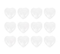 Hemobllo 12pcs 20mm Natural White Crystal Heart Stones Hand-Carved Decorative Semi-Precious Gemstones for Healing, Meditation and Party Stone Craft