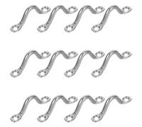 Hemobllo 12pcs 316 Stainless Steel Yacht Boat Handrail Grab Handles with Mounting Screws, 4mm Pad Eye Straps Kayak Fixing Rings for Deck Rigging and Canoe Accessories