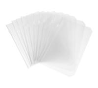 Hemobllo 12pcs A6 PVC Zipper Loose Leaf Binder Pockets, Reusable Small Budget Insert File Wallets for Daily Use Document and Card Storage