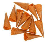 Hemobllo 12pcs Artificial Ice Cream Cone Models, Miniature Realistic Ice Cream Decorations for Diy, Dollhouse Supplies, Pretend Play Food Accessories