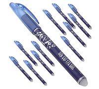 Hemobllo 12pcs Blue Erasable Pens Set Gel Ink Quick Dry No Smudge Lightweight for Students Office Home Writing Correction