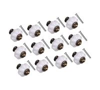 Hemobllo 12Pcs Ceramic Drawer Knobs Durable Round Cabinet Handles for Furniture Kitchen and Home Decoration Stylish Pull Handles for Cupboards and Wardrobes