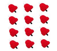 Hemobllo 12pcs Christmas Hair Clip Decor Beanie Hairpin Hat Design Milk Tea Ornaments for Christmas Table Decoration