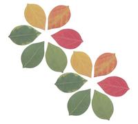 Hemobllo 12pcs Leaf Notepad Sticky Memo Pads, Removable Self-adhesive Desk Reminder Notes in 6 Colors for Home Office Classroom Students