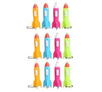 Hemobllo 12pcs Luminous Rocket Head Keychains Mini Night Light Key Pendants for Backpack Handbag Hanging Decor Multipurpose Key Ring Charms Random Color Random Color