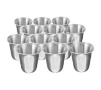 Hemobllo 12pcs Metal Communion Cups Stainless Steel Portable Wine Drinking Vessels 15 Ml Capacity Elegant Craftsmanship for Religious Gatherings and Church Use
