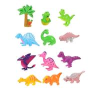 Hemobllo 12pcs Mini Resin Dinosaur Figures Realistic Dinosaur Sculptures with Detailed Lifelike Design Educational Micro Landscape Decor for Science Learning Museum Displays and Party
