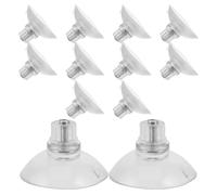 Hemobllo 12pcs PVC Suction Cup Hooks with M6 Screws and Plastic Nuts, Waterproof Strong Sucker Pads for Bathroom, Window, Car Shade, and Home Storage Organization