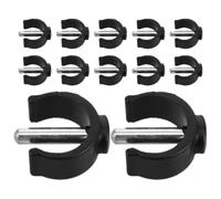Hemobllo 12pcs Replacement Walker Tube Pin Lock for Walking Stick and Crutch Accessories, Non-Slip C-Shaped Clamp Made of Abs and Steel for Secure Connection and Stability in Daily Use