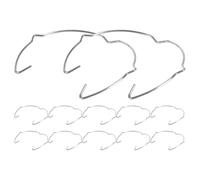 Hemobllo 12pcs Spotlight Holder Spring Clips for Mr11 Bulbs and Ceiling Boards, Silver Iron Circular Spring Clips with Flattened Arm, Universal Compatibility and Effortless Installation