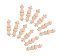 Hemobllo 12pcs Unfinished Wooden Spindles for Staircase and Deck Railing, Solid Wood Construction Fine Grain, Fit for Narrow Spaces, for Replacement and Home Improvement Projects