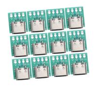 Hemobllo 12pcs Usb c Board Receptacle Adapter Type c Pcb Converter Board for Cable Data Transfer Male Female Plug