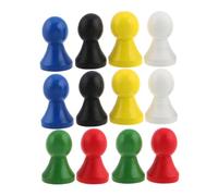 Hemobllo 12Pcs Wooden Game Pieces for Board Games Chess Accessories for Checkers Flight Chess Go Chess Portable Tabletop Game Pieces for Family Gatherings
