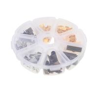 Hemobllo 135pcs Jewelry Cord Ends Clip Ribbon Ends Metal Pinch Clamps Multifunctional Tool Great for DIY Crafts and Bracelets Making