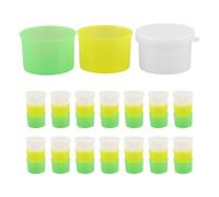 Hemobllo 15 Sets Reusable Pvc Medicine Dosing Cups with Lids Compact Stackable Pill Dispenser Cups for Adults and Suitable for Home and Work Use Sturdy Plastic Medicine Organizer