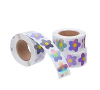Hemobllo 1500pcs Bulk Floral Classroom Reward Stickers, Waterproof Motivational Flower Decal Stickers for Student Behavior Charts, Sparkly Foil Flower Reward Tags for School and Teacher
