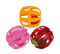 Hemobllo 15pcs Cat Bell Ball, Pumpkin Shaped Plastic Ball, Colorful Multi-colour, for Cats, Interactive Mental and Physical Play Random Color
