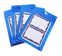 Hemobllo 160pcs White Name Tags Stickers Blue Border, Self-Adhesive Label Stickers for School, Office and Home Organization