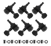 Hemobllo 18 Ratio Locking Guitar String Tuners 3 Left 3 Right Sealed Tuning Pegs for Electric and Acoustic Guitars