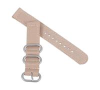 Hemobllo 18mm Nylon Watch Strap 2-joint Webbing Band Khaki Sturdy Replacement for Men’s Outdoor Watches