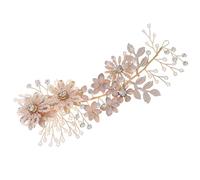 Hemobllo 1Pc High End Alloy Hair Clip with Floral Design Elegant Hair Accessory for Weddings and Special Occasions Stylish Barrette for Women Golden