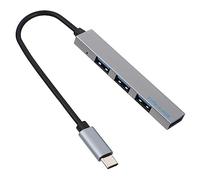Hemobllo 1pc Portable Usb Hub Type-c Extension Splitter for Laptops Data Hub Super Speed Interfaces Lightweight Design Easy Hot Plugging Grey