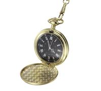 Hemobllo 1pc Retro Pocket Watch Classic Two-Faced Quartz Design Dark Golden Finish Vintage Style Long Chain for Easy Wear for Family and Friends Elegant Accessory for Any Outfit