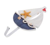 Hemobllo 1pcs Sailboat Shape Hook Mediterranean Clothes Hook 8.84x4.91x1.81inch Wood Material Strong Bearing Capacity Will Not Hurt Your Hands Wall Decoration