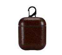 Hemobllo 1piece Pu Leather Wireless Earphone Cover for Elegant Protective Case Design for Outdoor Use Deep Brown for Travel and Storage