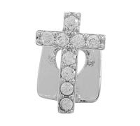 Hemobllo 1Set Stylish Zircon Cross Tooth Grill Cap for Men and Women Hip Hop Teeth Jewelry for Parties Festivals and Cosplay Comfortable Fit Unique Appeal for Rap Culture