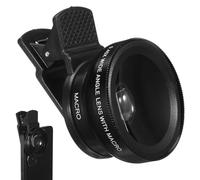 Hemobllo 2 in 1 Phone Camera Lens Kit, 12.5X Macro Lens for iphone, 0.45X Wide Angle for iPhone, Android