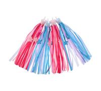 Hemobllo 2 Pairs Bicycle Handlebar Streamers with Star and Butterfly Patterns, Blue Pink Tassel Ribbons for Scooter, Tricycle, and Bike Decorations, Bike Accessories for Boys and Holiday