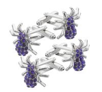 Hemobllo 2 Pairs Men's Fancy Spider Cufflinks Made of Alloy and Rhinestone with Sturdy Grip and Secure Fit, for Business Meetings and Formal Parties, Novelty Animal Themed Dress Shirt