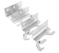 Hemobllo 2 Pairs Metal Wood Headboard Support Brackets with Tool Free Detachment and Quick Installation, Silver Bed Frame Hooks for Living Room and Clinical Environments