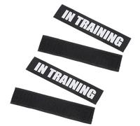 Hemobllo 2 Pairs Removable Reflective Pet Vest Stickers with Hook and Loop Fastener for Service Dog Patches, Dog Harness Labels for Training and Identification, Size S