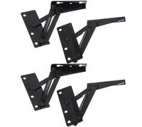 Hemobllo 2 Pairs Spring Loaded Hidden Hinges for Folding Sofa Bed, Lift up Lid Support Hinges Spring Trap Door Hardware for Cabinet and Furniture