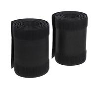 Hemobllo 2 Pcs Floor Cable Covers Black Flexible Cord Protectors Made of Polyester and Nylon, Reusable Design to Reduce Tripping Risk, for Use around Floor Perimeters under Desks